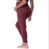 POSHDIVAH Maternity Leggings for Women Pregnancy Pants Wine Red Medium view 4