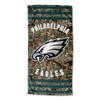 Northwest NFL Philadelphia Eagles Unisex-Adult Beach Towel, 30" x 60", Realtree Camo Stripes view 1