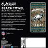 Northwest NFL Philadelphia Eagles Unisex-Adult Beach Towel, 30" x 60", Realtree Camo Stripes view 2