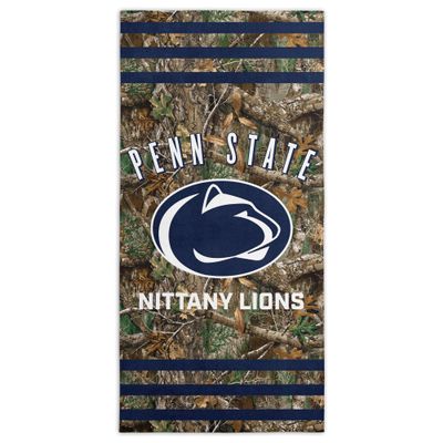 Northwest NCAA Penn State Nittany Lions Unisex-Adult Beach Towel, 30" x 60", Realtree Stripes