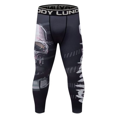 Red Plume Men's Sports Compression Pants Tights Baselayer Workout Cool Dry Long Running Leggings for Cycling Yoga Basketball (Style B, M)