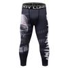 Red Plume Men's Sports Compression Pants Tights Baselayer Workout Cool Dry Long Running Leggings for Cycling Yoga Basketball (Style B, M) view 1