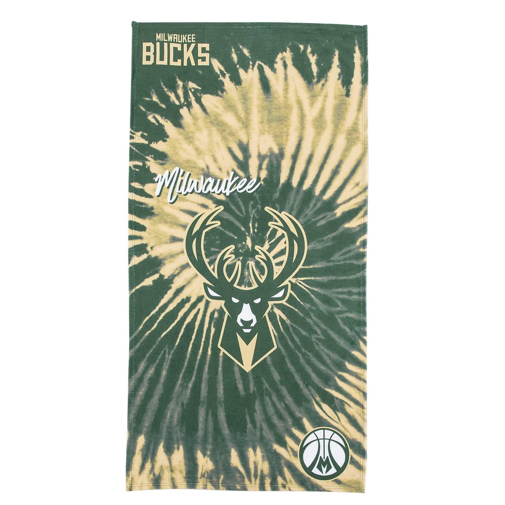 Northwest NBA Milwaukee Bucks Unisex-Adult Beach Towel, 30" x 60", Psychedelic