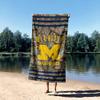Northwest NCAA Michigan Wolverines Unisex-Adult Beach Towel, 30" x 60", Realtree Stripes view 4