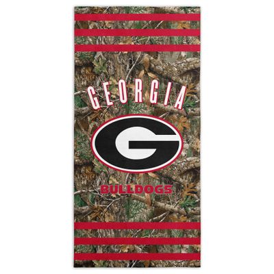 Northwest NCAA Georgia Bulldogs Unisex-Adult Beach Towel, 30" x 60", Realtree Stripes