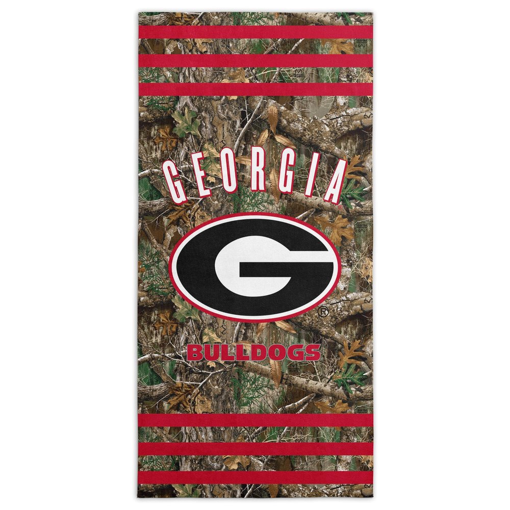 Northwest NCAA Georgia Bulldogs Unisex-Adult Beach Towel, 30" x 60", Realtree Stripes