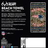 Northwest NFL New England Patriots Unisex-Adult Beach Towel, 30" x 60", Realtree Camo Stripes view 2
