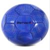 Barocity Soccer Ball - Boys and Girls Official Match Ball with Cool Reflective Rainbow Hex Pattern, for Indoor, Outdoor, Playtime and Games - Iridescent Blue Size 5 view 1