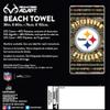 Northwest NFL Pittsburgh Steelers Unisex-Adult Beach Towel, 30" x 60", Realtree Camo Stripes view 2