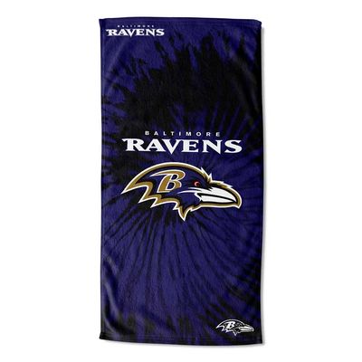 Northwest NFL Baltimore Ravens Unisex-Adult Beach Towel, 30" x 60", Psychedelic