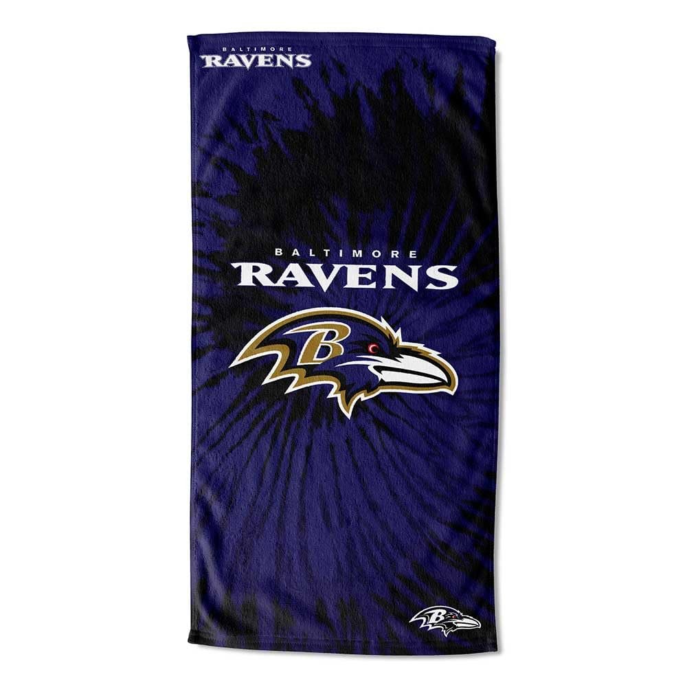 Northwest NFL Baltimore Ravens Unisex-Adult Beach Towel, 30" x 60", Psychedelic