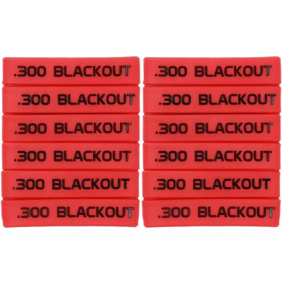 Aolamegs 12 Pack 300 Blackout Magazine Marking Band (Red-Black)