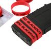 Aolamegs 12 Pack 300 Blackout Magazine Marking Band (Red-Black) view 3