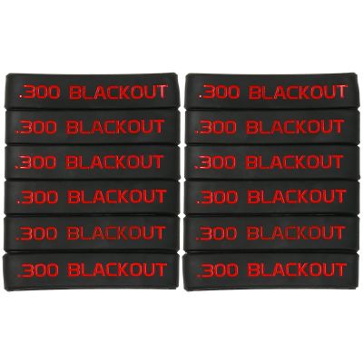 Aolamegs 12 Pack 300 Blackout Magazine Marking Band (Black-Red)