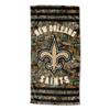 Northwest NFL New Orleans Saints Unisex-Adult Beach Towel, 30" x 60", Realtree Camo Stripes view 1