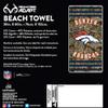Northwest NFL Denver Broncos Unisex-Adult Beach Towel, 30" x 60", Realtree Camo Stripes view 2