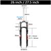 LvTu 26/27.5 inch Suspension Air Forks, Alloy 9mm QR for Mountain Bike XC Offroad Downhill (Size : 27.5 inches) view 2