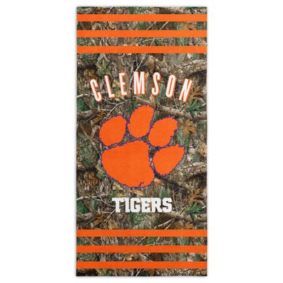 Northwest NCAA Clemson Tigers Unisex-Adult Beach Towel, 30" x 60", Realtree Stripes