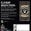 Northwest NFL Las Vegas Raiders Unisex-Adult Beach Towel, 30" x 60", Realtree Camo Stripes view 2