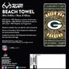 Northwest NFL Green Bay Packers Unisex-Adult Beach Towel, 30" x 60", Realtree Camo Stripes view 2