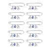 10PCS Evil Eye Brooch Pins, Fashion Decorations Elephant Blue Bead Lapel Pins, Good Luck Neckwear Accessories for Women Girls Festival Jewelry Present Adornments, Use Safely, Wide Application view 1