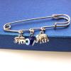 10PCS Evil Eye Brooch Pins, Fashion Decorations Elephant Blue Bead Lapel Pins, Good Luck Neckwear Accessories for Women Girls Festival Jewelry Present Adornments, Use Safely, Wide Application view 3