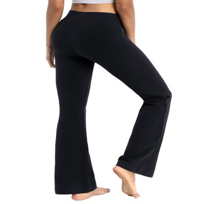 BUBBLELIME 29"/31"/33"/35"/37" 3 Styles Women's High Waist Bootcut Yoga Pants Basic/Side Pockets Tummy Control Workout Flared- Black X-Small-33 Inseam
