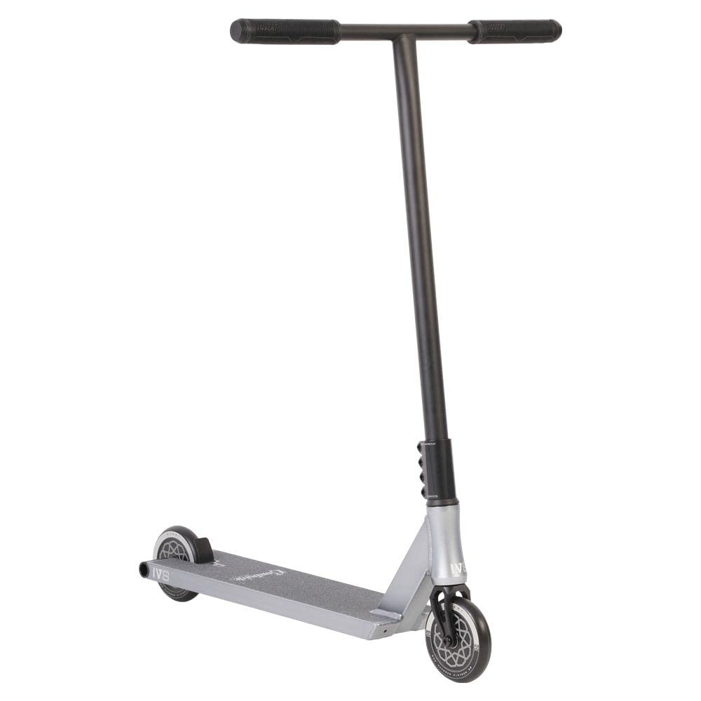 INVERT - Invert Curbside Street Scooter, Medium Pro Scooter for Kids & Adults, Long Deck Stunt Scooter, Alloy Core Wheels, SCS Compression, Durable Polyurethane Wheels, Supports 220 lbs - Titanium