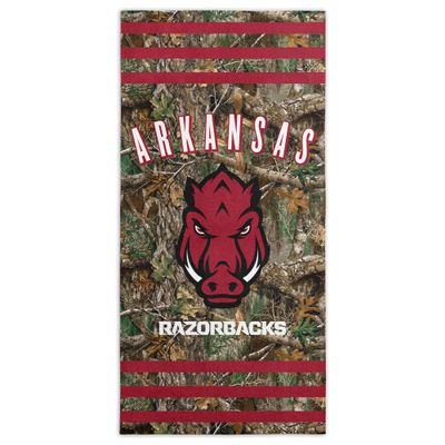 Northwest NCAA Arkansas Razorbacks Unisex-Adult Beach Towel, 30" x 60", Realtree Stripes