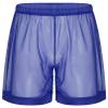 easyforever Mens See Through Mesh Trunks Boxer Shorts Loose Hot Pants Nightwear Beachwear Cover Ups Royal Blue 3X-Large view 1