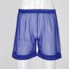 easyforever Mens See Through Mesh Trunks Boxer Shorts Loose Hot Pants Nightwear Beachwear Cover Ups Royal Blue 3X-Large view 2