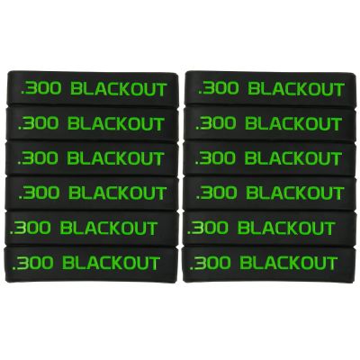 Aolamegs 12 Pack 300 Blackout Magazine Marking Band (Black-Green)