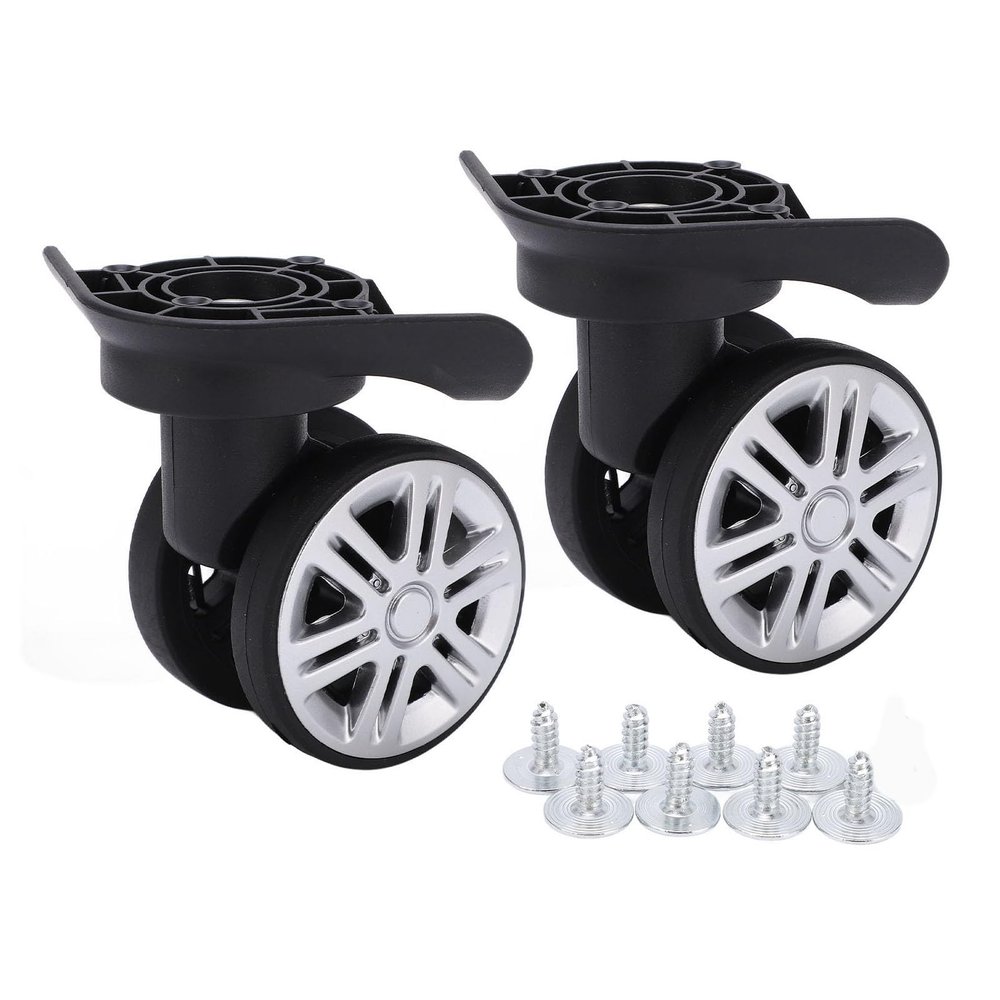 Suitcase Wheels, Durable and Silent Replacement Luggage Wheels with 8 Screws for Double Row Design for Travelers Business Professionals and Daily Use