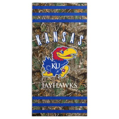 Northwest NCAA Kansas Jayhawks Unisex-Adult Beach Towel, 30" x 60", Realtree Stripes