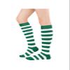Christmas Green White Stripes Knee High Striped Socks for Women - Long Thin Tube Sports Socks Tall Stockings view 1
