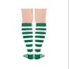Christmas Green White Stripes Knee High Striped Socks for Women - Long Thin Tube Sports Socks Tall Stockings view 2