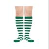 Christmas Green White Stripes Knee High Striped Socks for Women - Long Thin Tube Sports Socks Tall Stockings view 3