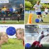 Barocity Blue Soccer Ball Size 4, PVC Material, Iridescent Hexagon Pattern, Ideal for Soccer Practice and Training view 3
