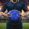 Barocity Blue Soccer Ball Size 4, PVC Material, Iridescent Hexagon Pattern, Ideal for Soccer Practice and Training view 4