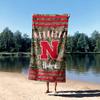 Northwest NCAA Nebraska Cornhuskers Unisex-Adult Beach Towel, 30" x 60", Realtree Stripes view 4