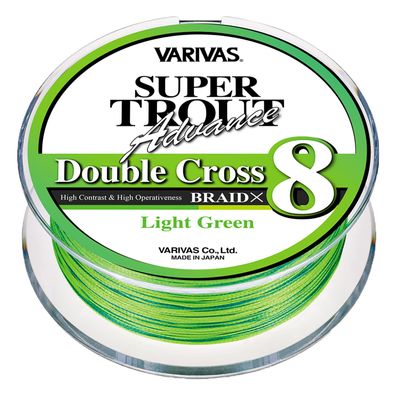 BARIVAS Super Trout Advanced Double Cross PE X8, Light Green, 328.1 ft (100 m), No. 0.6 (9.6 lb)
