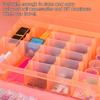 AKOAK 1 Pack 24 Grid Plastic Storage Case, Transparent Jewelry Display Organizer, Detachable Divider -7.5"x 5.1"x 1.4" for Beads, Jewelry, Earrings, Rings (Orange) view 2