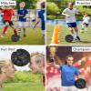 Barocity Soccer Ball - Boys and Girls Soccer Ball with Reflective Hex, Outdoor and Indoor for Playtime, Training, and Games - Iridescent Black Size 3 view 3