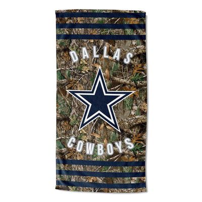 Northwest NFL Dallas Cowboys Unisex-Adult Beach Towel, 30" x 60", Realtree Camo Stripes