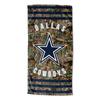 Northwest NFL Dallas Cowboys Unisex-Adult Beach Towel, 30" x 60", Realtree Camo Stripes view 1