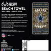 Northwest NFL Dallas Cowboys Unisex-Adult Beach Towel, 30" x 60", Realtree Camo Stripes view 2