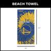 Northwest NBA Golden State Warriors Unisex-Adult Beach Towel, 30" x 60", Psychedelic Legacy view 3