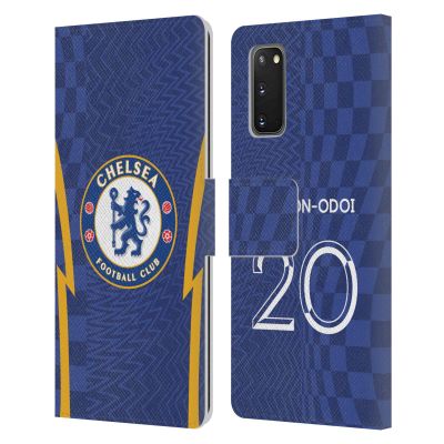 Head Case Designs Officially Licensed Chelsea Football Club Callum Hudson-Odoi 2021/22 Players Home Kit Leather Flip Case Compatible with Samsung Galaxy S20 / S20 5G