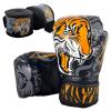 Boxing Gloves and Hand Wraps Set, 6 oz Weight Style for Speed Training, Heavy Bag, Kickboxing, Muay Thai  Lightweight Tiger Print Mitts for Beginners & Cardio Workouts view 1