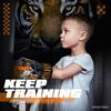 Boxing Gloves and Hand Wraps Set, 6 oz Weight Style for Speed Training, Heavy Bag, Kickboxing, Muay Thai  Lightweight Tiger Print Mitts for Beginners & Cardio Workouts view 4